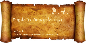 Mogán Annamária névjegykártya